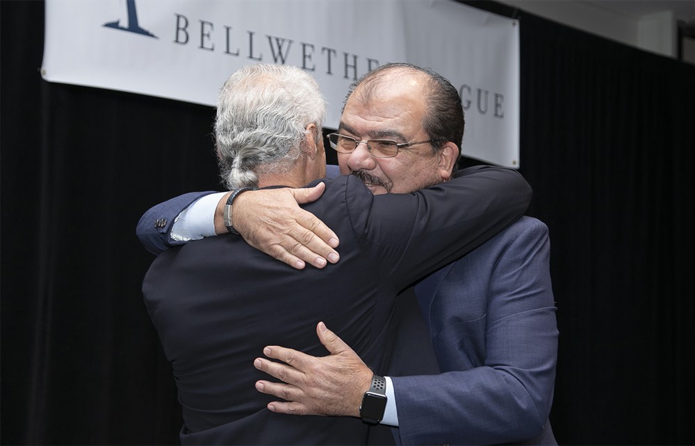 Nick Gaich embraces Nick Toscano.