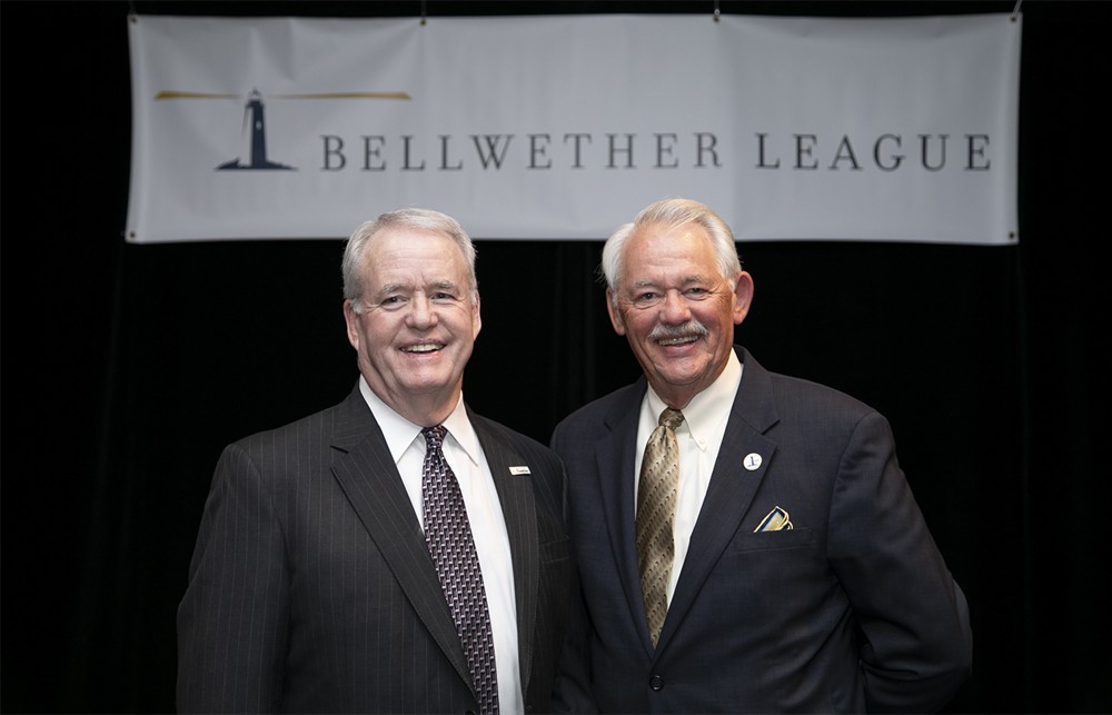Bellwether Class pals over a decade: John Gaida (2018) and Lee Boergadine (2008).