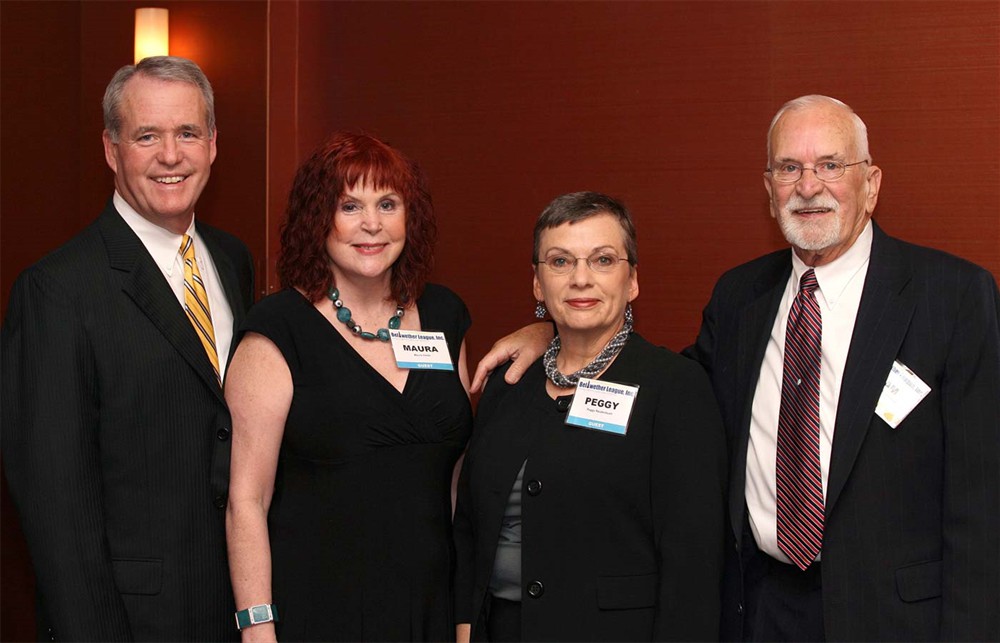 BLI Founding Board Member John B. Gaida and Bellwether Class of 2009 Inductee Samuel G. Raudenbush bookend their wives Maura Gaida and Peggy Raudenbush