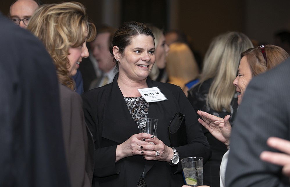 Mercy’s Cherise White with colleague Betty Jo Rocchio.