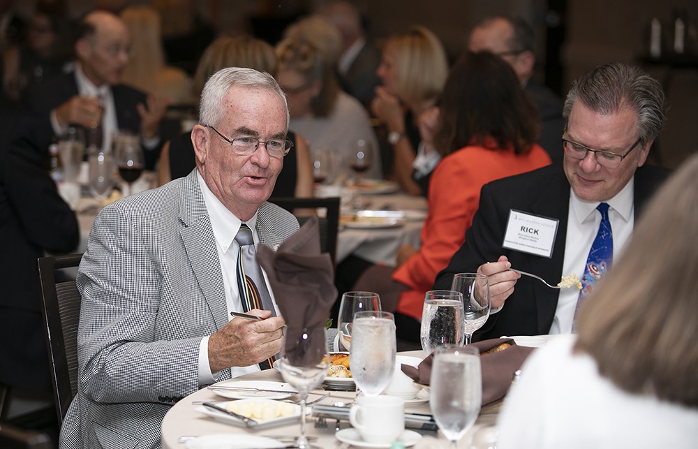 Brent Johnson (Bellwether Class of 2014) with Bellwether League’s Rick Barlow.