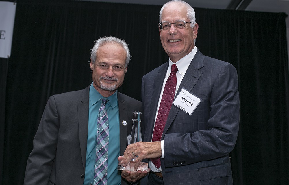 Bellwether League Chairman Nick Gaich with George Hersch.