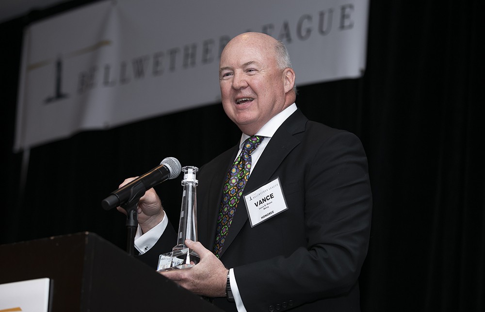 Vance Moore (Bellwether Class of 2019) likens his career to a lighthouse, built on rock, which represents a strong base, the spire represents others’ investment in him and the beacon of light at the top reflects the finished product and outcome.