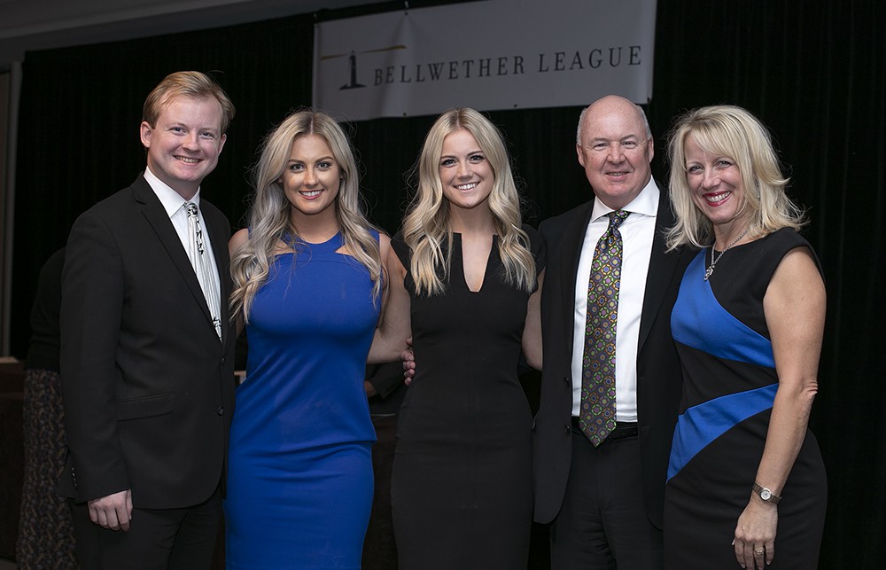 The Moore family (left to right): Son Zach, daughter Molly Moore, daughter Megan Moore, Vance Moore (Bellwether Class of 2019), and wife Becky Moore.