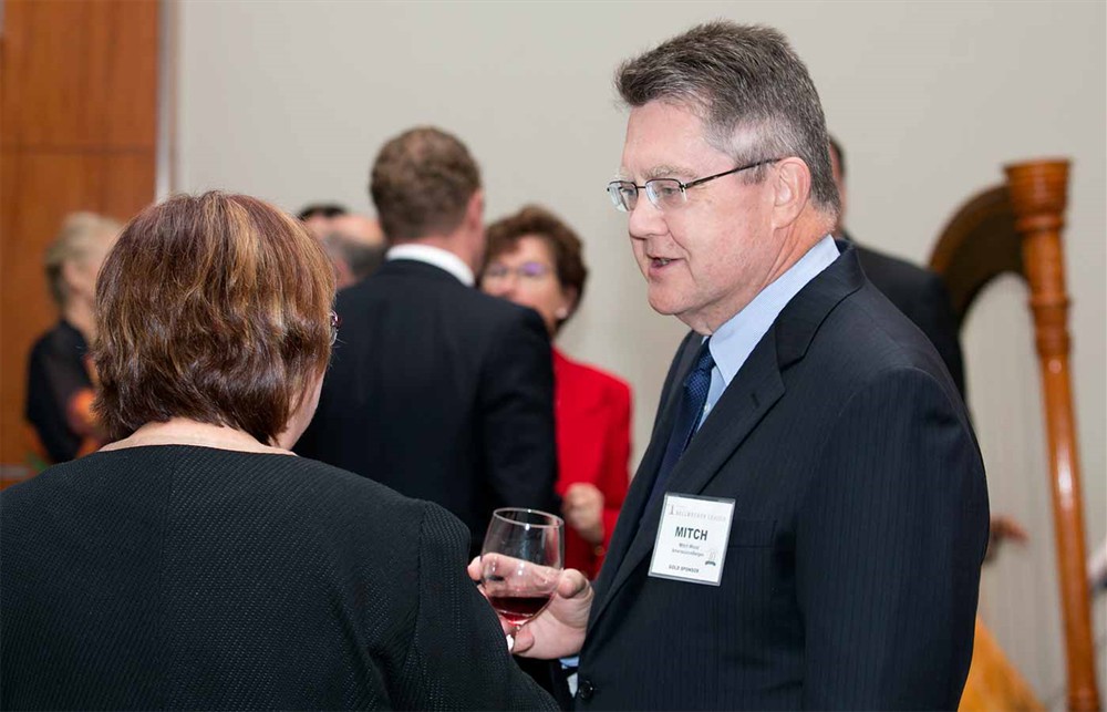 AmerisourceBergen’s Mitch Wood with Bellwether League Treasurer Deborah Templeton, R.Ph., from Geisinger Health.