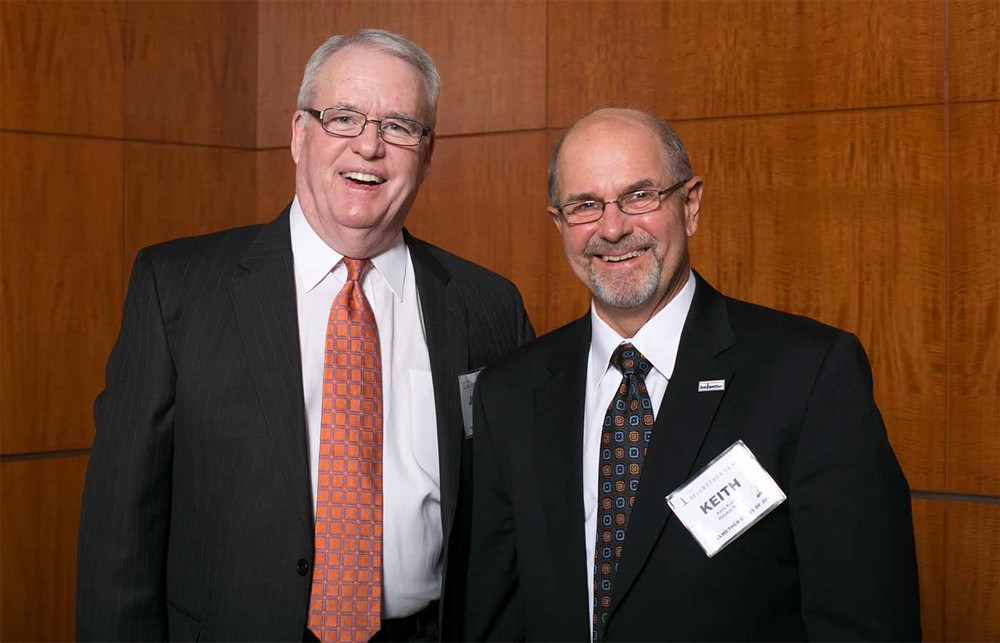 Friends: John Gaida, Bellwether League Chairman Emeritus, and Keith Kuchta (Class of 14), Founding Sponsor Halyard Health