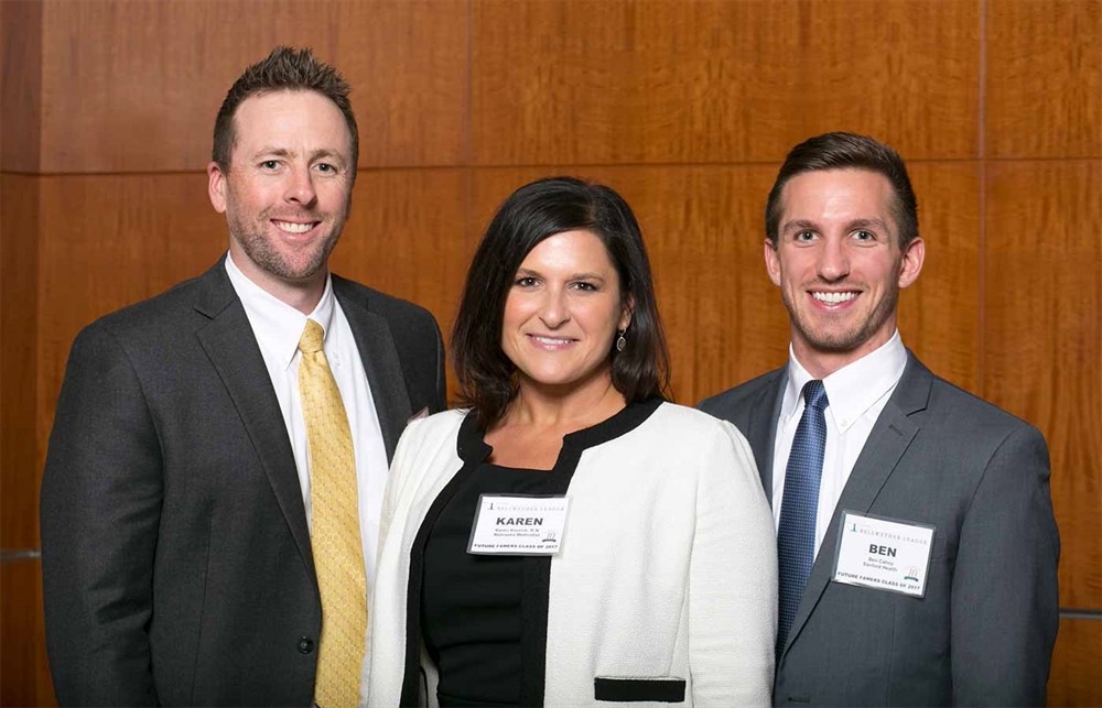 Future Famers Class of 2017: (L to R): Mark Growcott, Ph.D., Karen Kresnik, R.N., and Ben Cahoy. Not pictured: Derek Havens and Christy Crestin.