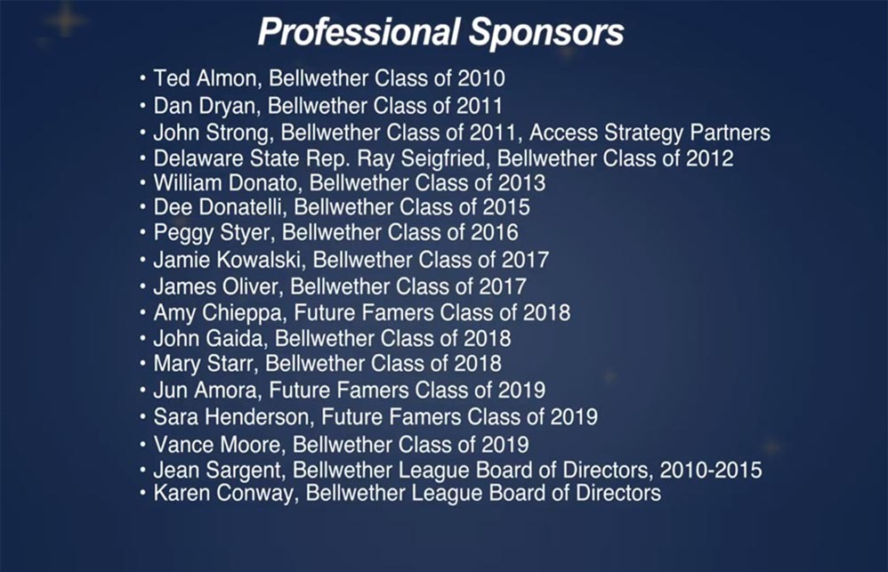 EVENT SPONSORS: Professional Sponsors