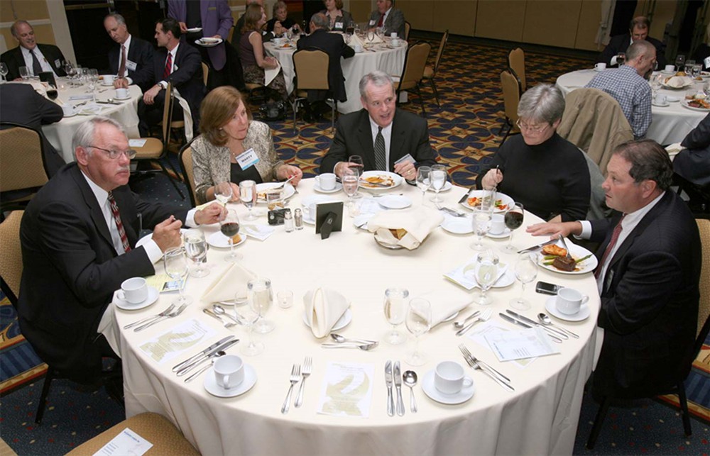 Bellwether League Honoree Class of 2008 Induction Dinner attendees enjoy some fellowship before the official ceremony begins