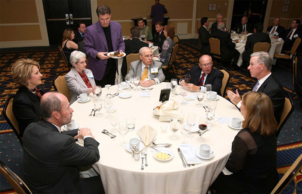 Bellwether League Honoree Class of 2008 Induction Dinner attendees enjoy some fellowship before the official ceremony begins